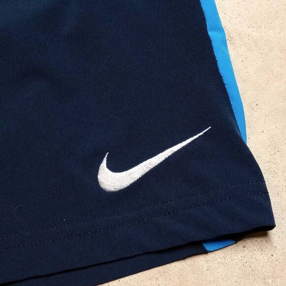 Vintage Nike Court Y2K Blue Fit Dry Drawstring Tennis Shorts - Men's Size XL - Picture 2 of 9